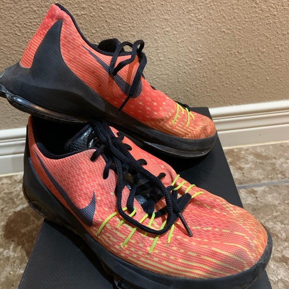 KD Nike TTL ORANGE/BLK-VLT-BRGHT CRMSN - Picture 1 of 6